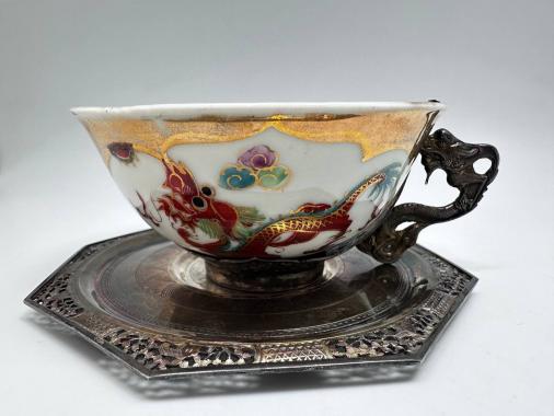 Серебряная чайная пара. Вьетнам.