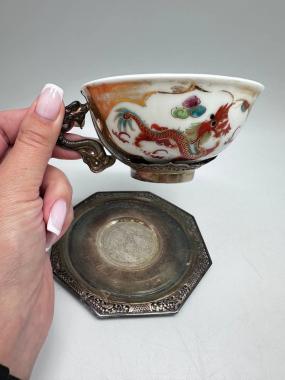 Серебряная чайная пара. Вьетнам.