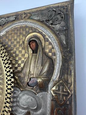 Николай Чудотворец латунный оклад