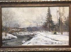 Картина маслом "Зима"